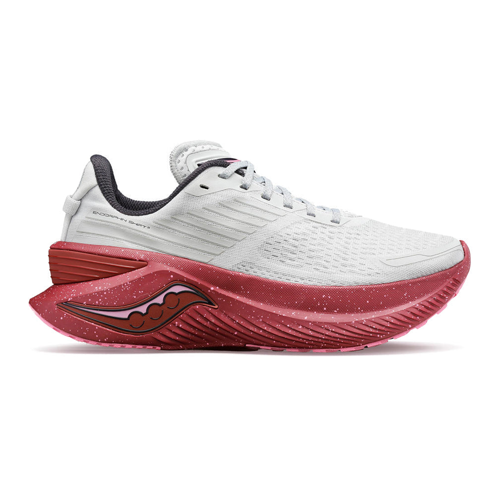 Women's Saucony Endorphin Shift 3, Fog/Peony, 10 B Medium