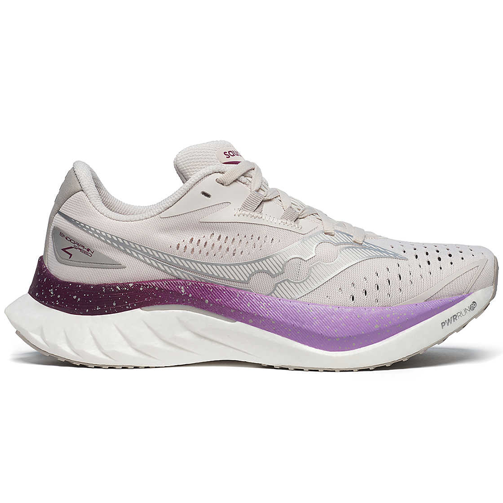 Women's Saucony Endorphin Speed 4, Moon/Plum, 7.5 B Medium