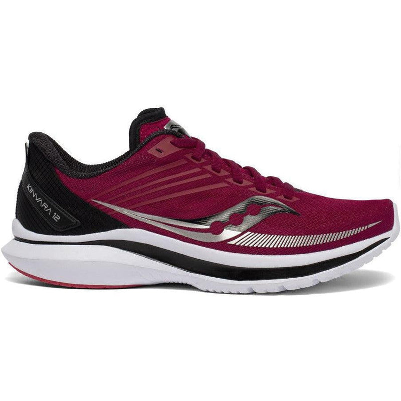 Women's Saucony Kinvara 12, Cherry/Silver, 5.5 D Wide