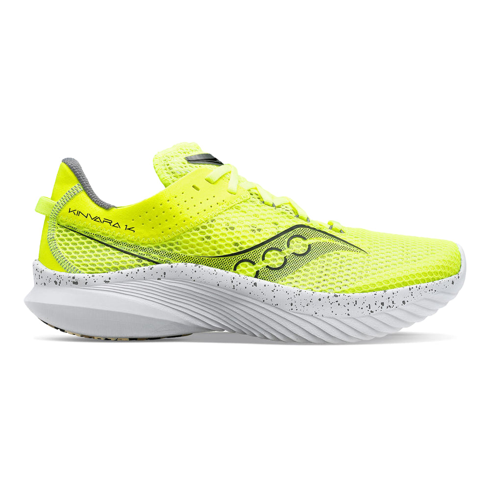 Women's Saucony Kinvara 14, Citron/Black, 7 B Medium