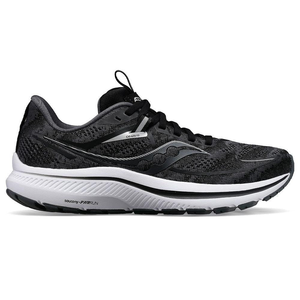 Women's Saucony Omni 21, Black/White, 8.5 D Wide