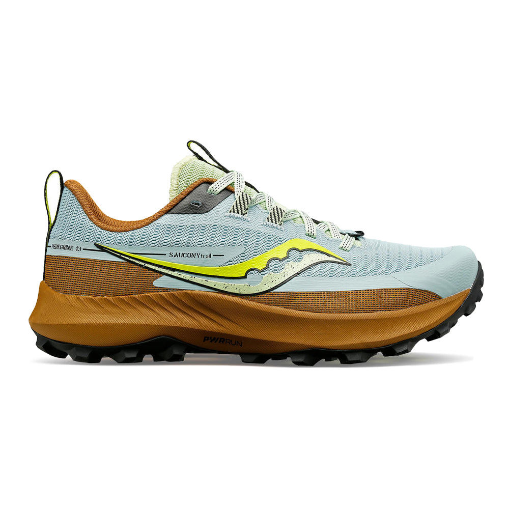 Women's Saucony Peregrine 13, Glacier/Bronze, 11 B Medium