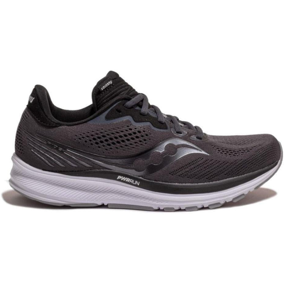 Women's Saucony Ride 14, Charcoal/Black, 10.5 B Medium