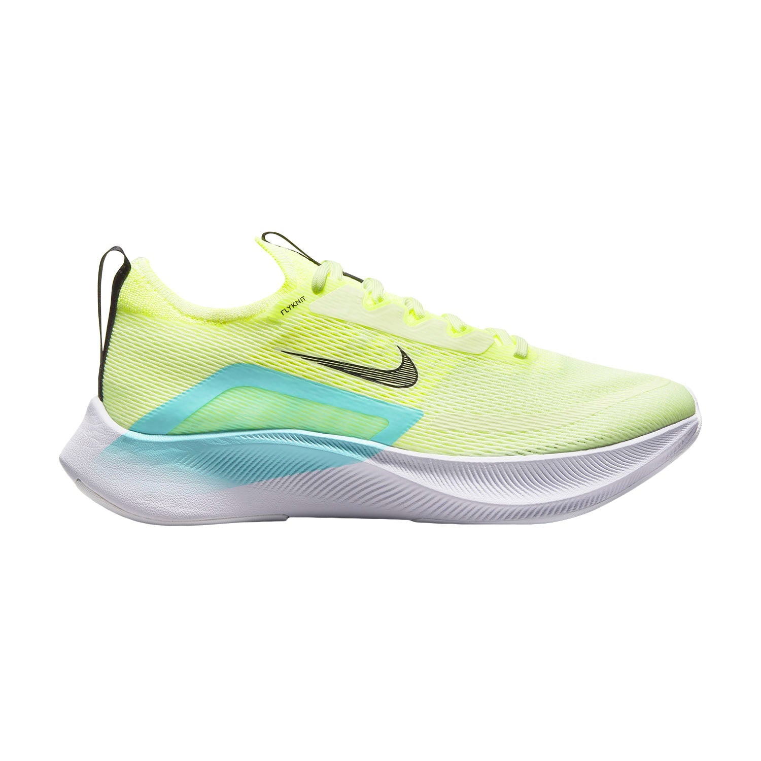 Women's Nike Zoom Fly 4, Barely Volt/Black-Dynamic Turq, 6.5 B Medium