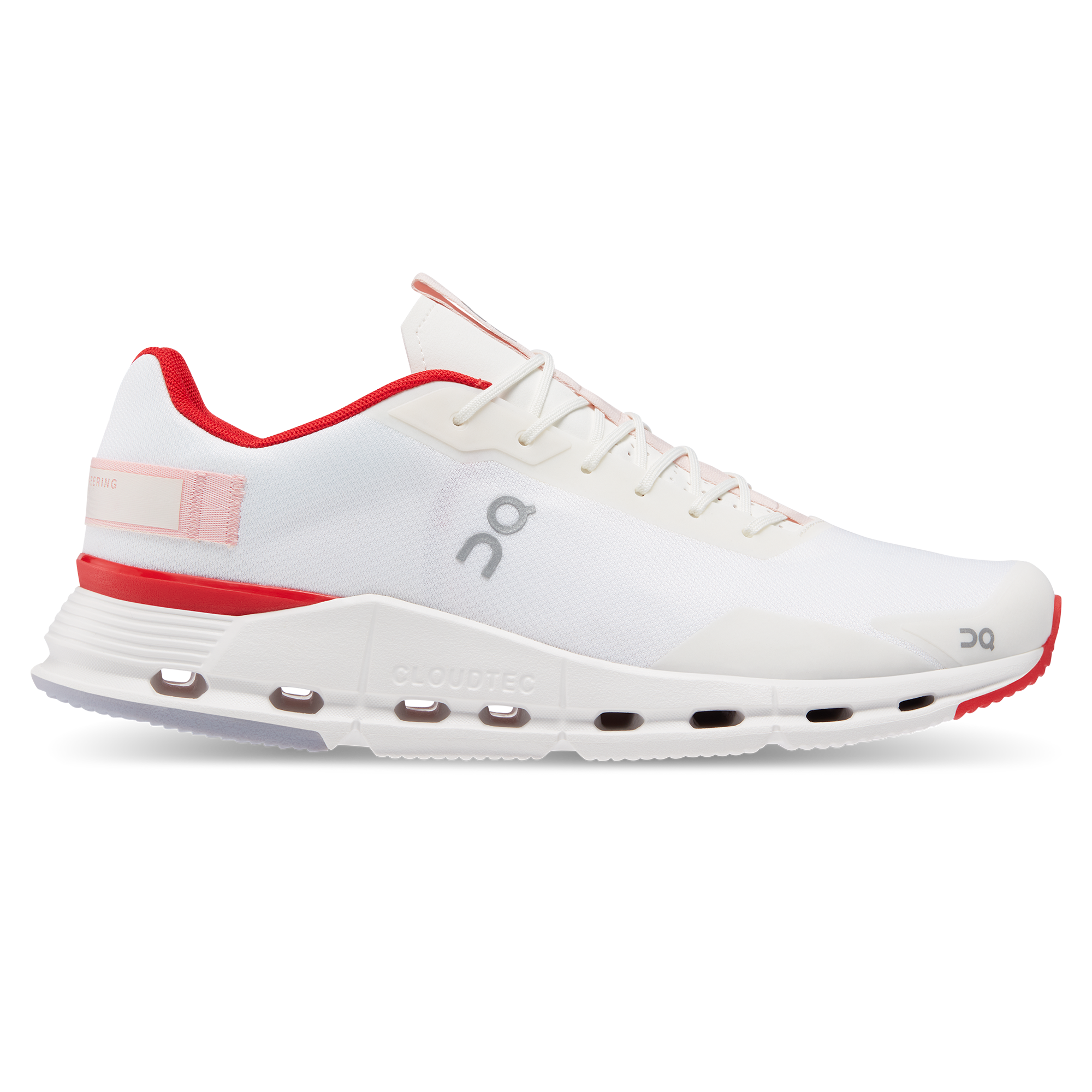 Men's On Cloudnova, White/Red, 10.5 D Medium