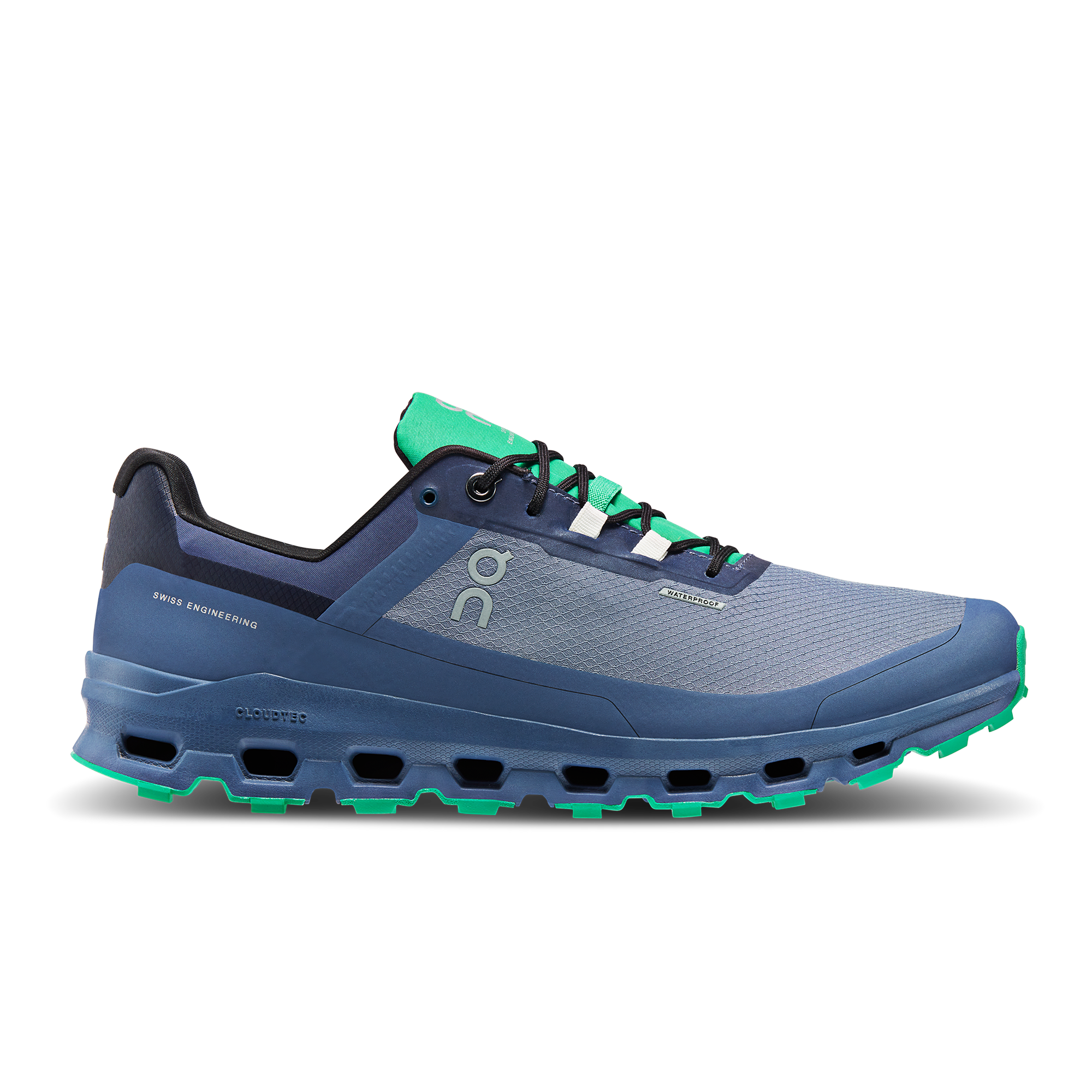 Men's On Cloudvista Waterproof, Metal/Denim, 10 D Medium