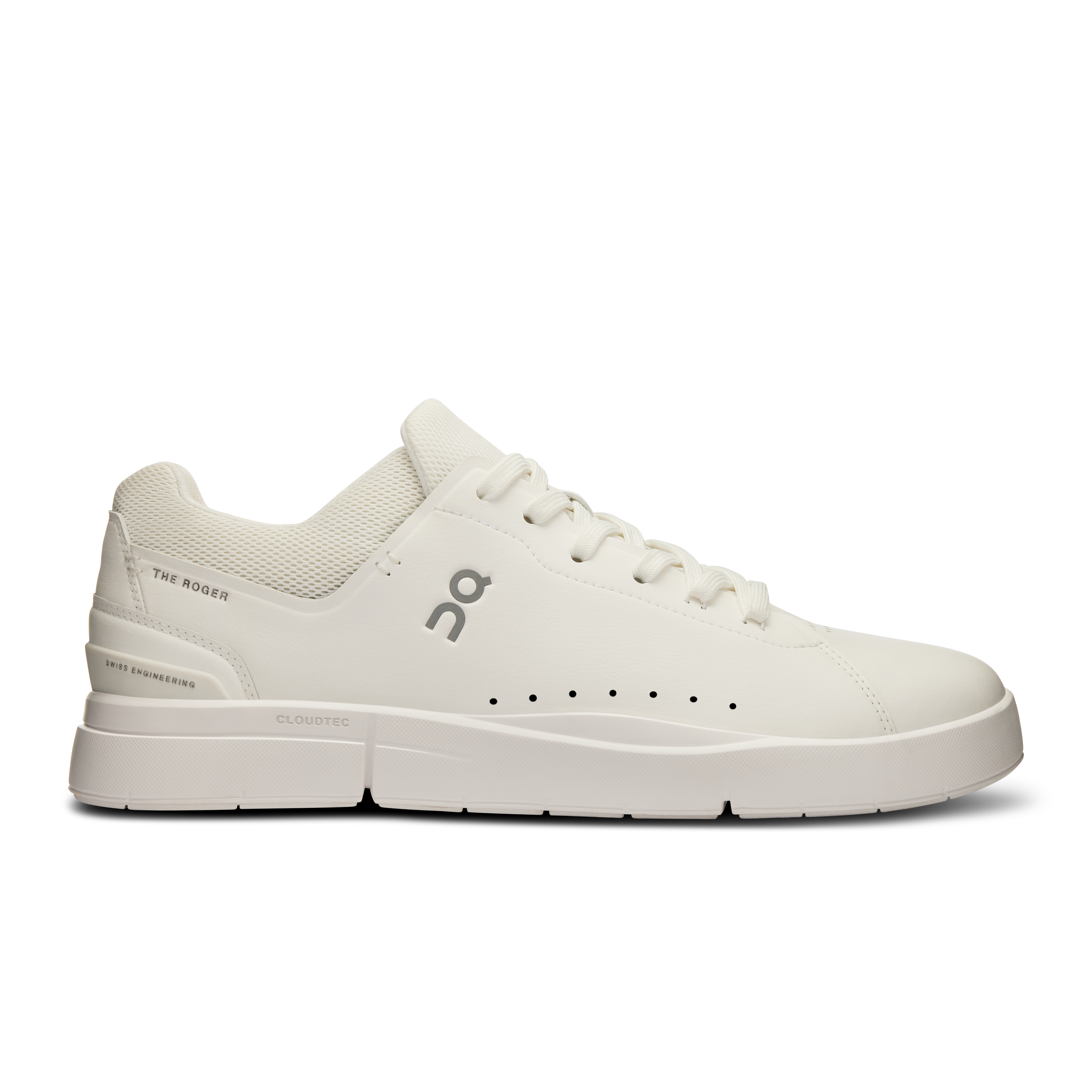 Men's On The Roger Advantage 2, All White, 7.5 D Medium