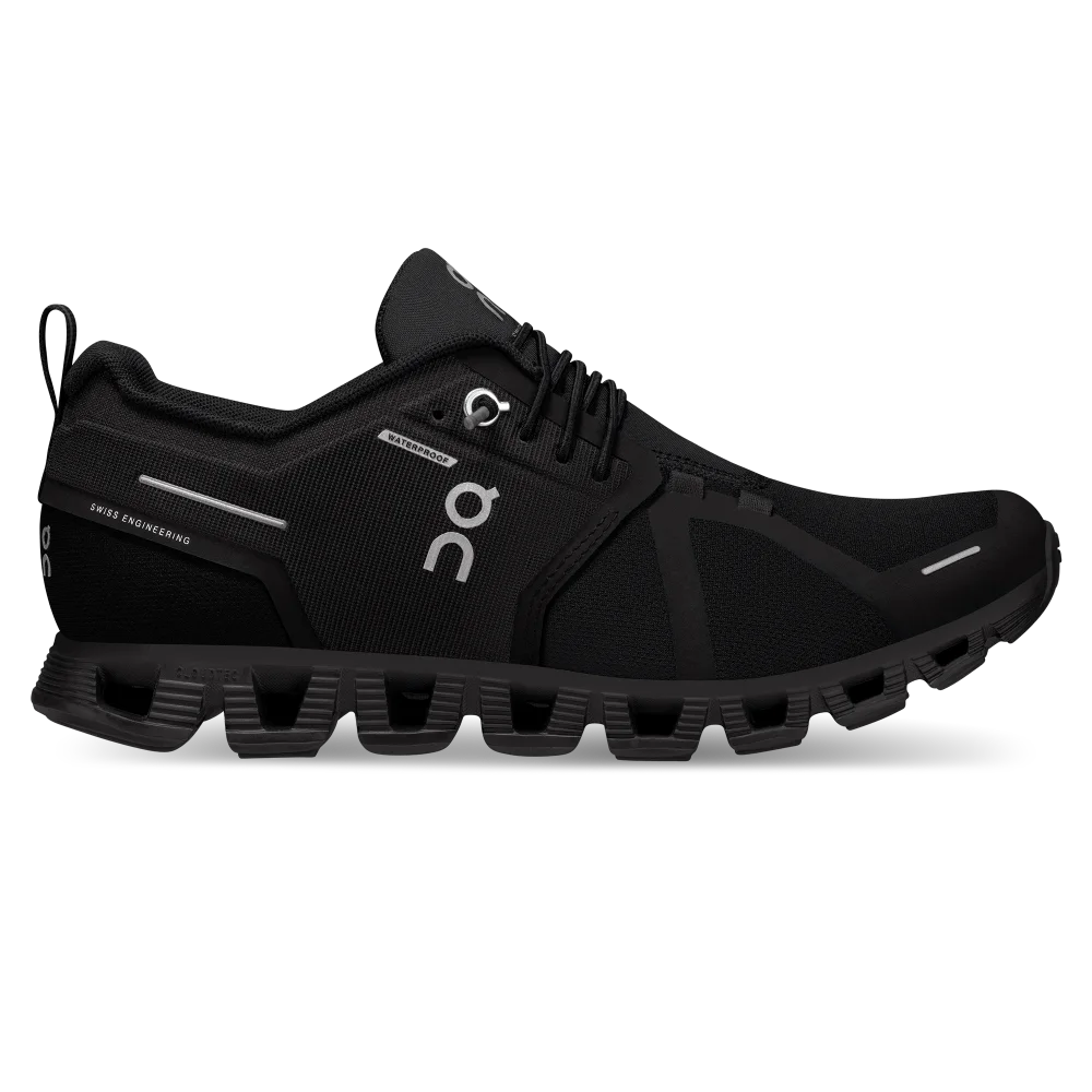 Women's On Cloud Waterproof, All Black, 9 B Medium