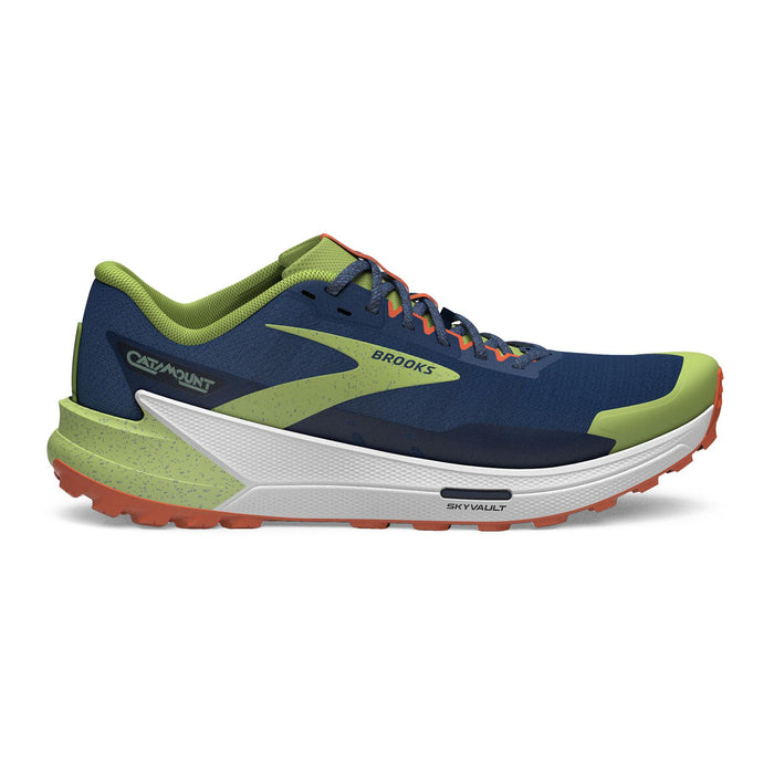 Men's Brooks Catamount 2, Navy/Firecracker/Sharp Green, 10 D Medium
