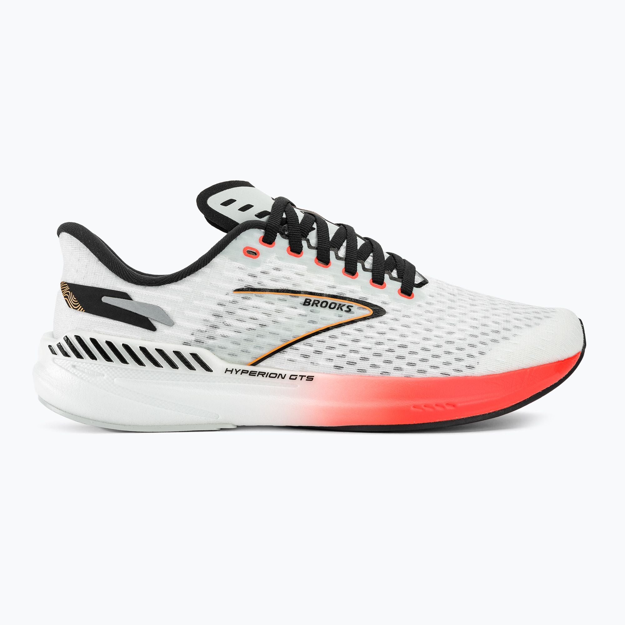 Women's Brooks Hyperion GTS, Blue/Fiery Coral/Orange, 7 B Medium