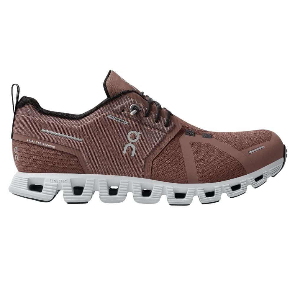 Women's On Cloud 5 Waterproof, Cocoa/Frost, 5 B Medium
