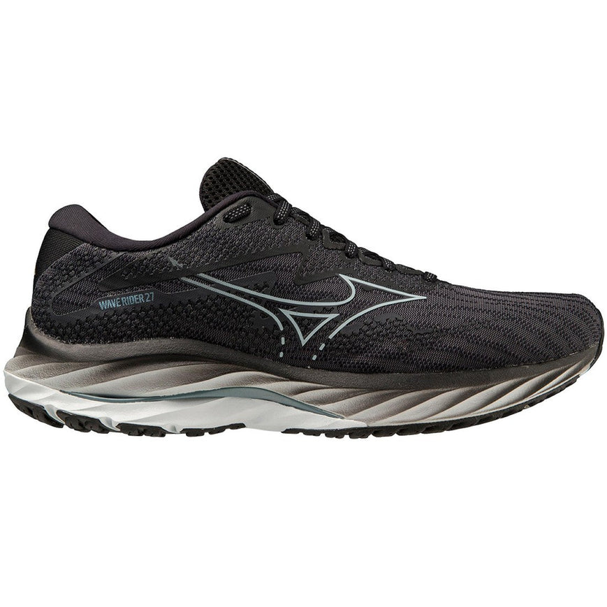 Men's Mizuno Wave Rider 27, Ebony/Illusion Blue, 11.5 D Medium