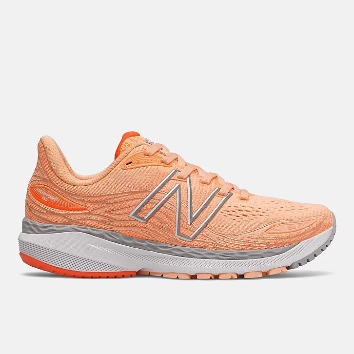Women's New Balance Fresh Foam X 860v12, Light Mango/Dynamite, 6 D Wide