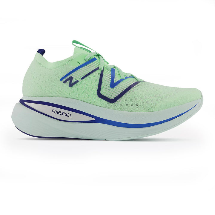 Women's New Balance FuelCell Supercomp V2, Vibrant Spring Glo/Light Surf/Vibrant Violet, 6 B Medium