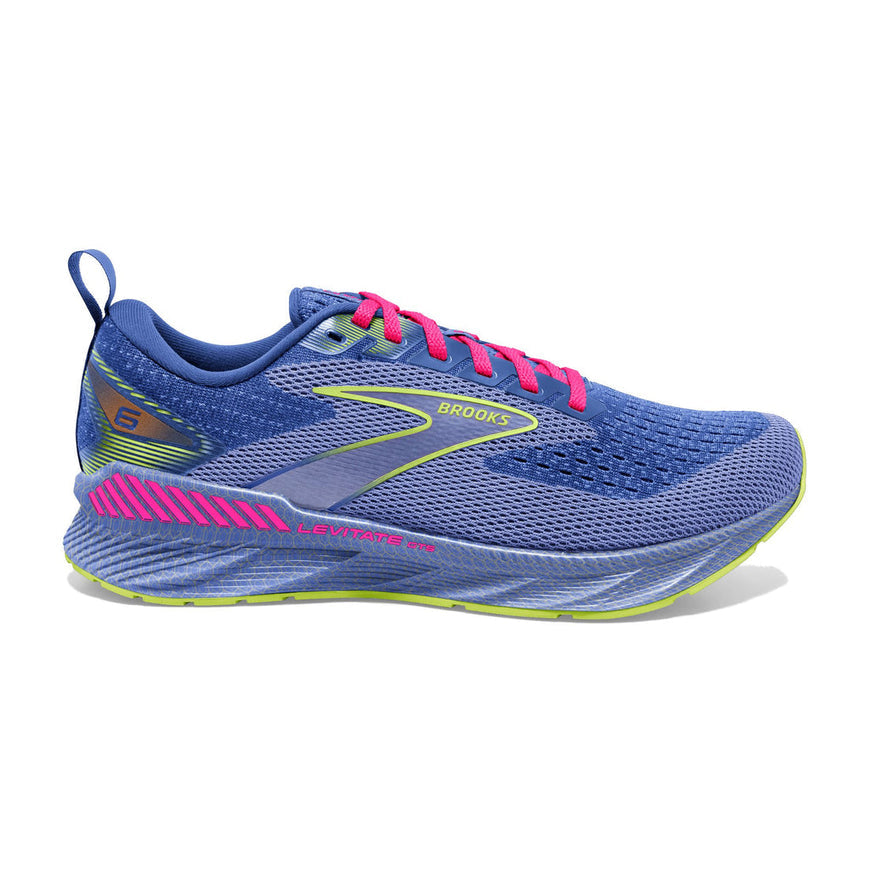 Women's Brooks Levitate GTS 6, Purple/Pink, 5.5 B Medium