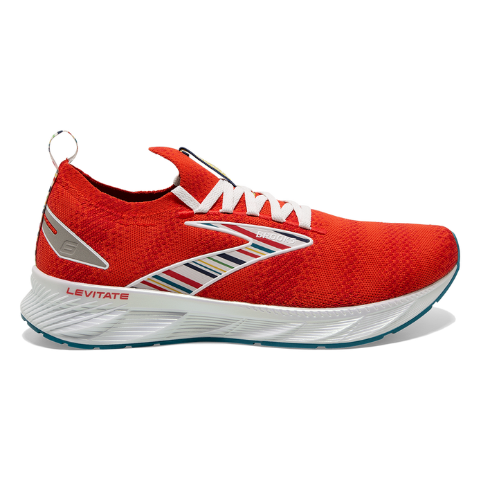 Men's Brooks Levitate StealthFit 6, Red/White/Blue, 8 D Medium