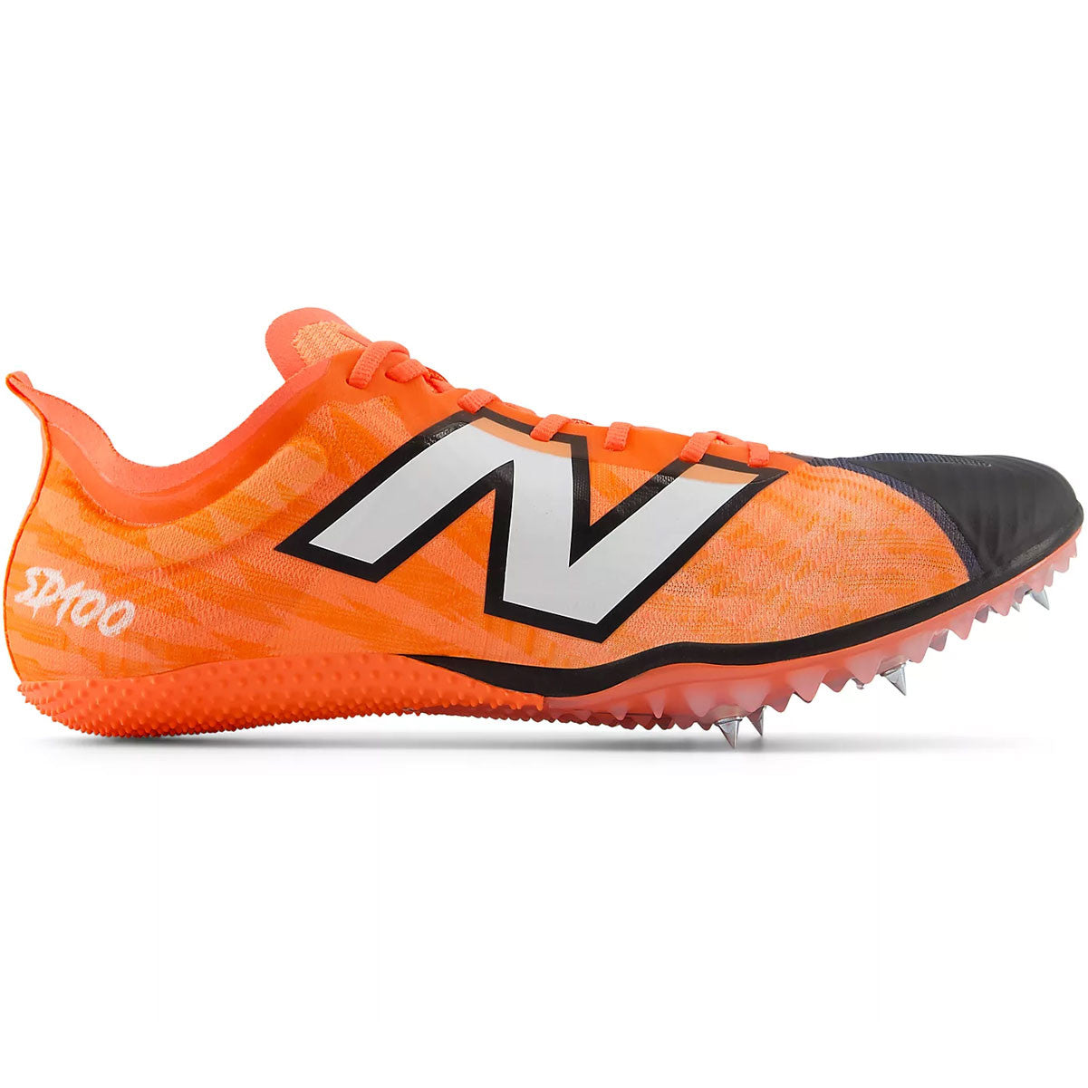 Side view on white background of Mens New Balance FuelCell SD100 v5 running shoe in Dragonfly/Black, Medium (Regular) width