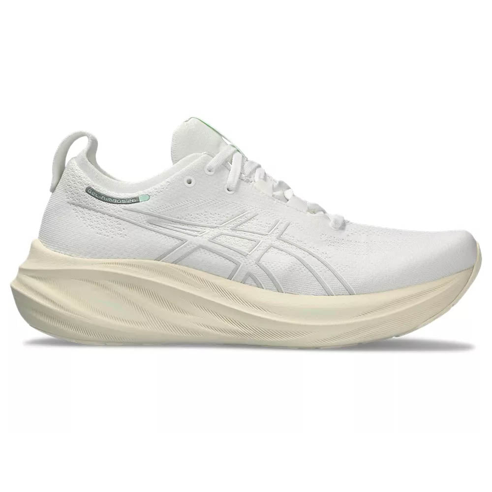 Men's Asics GEL-Nimbus 26, White/White, 9 D Medium
