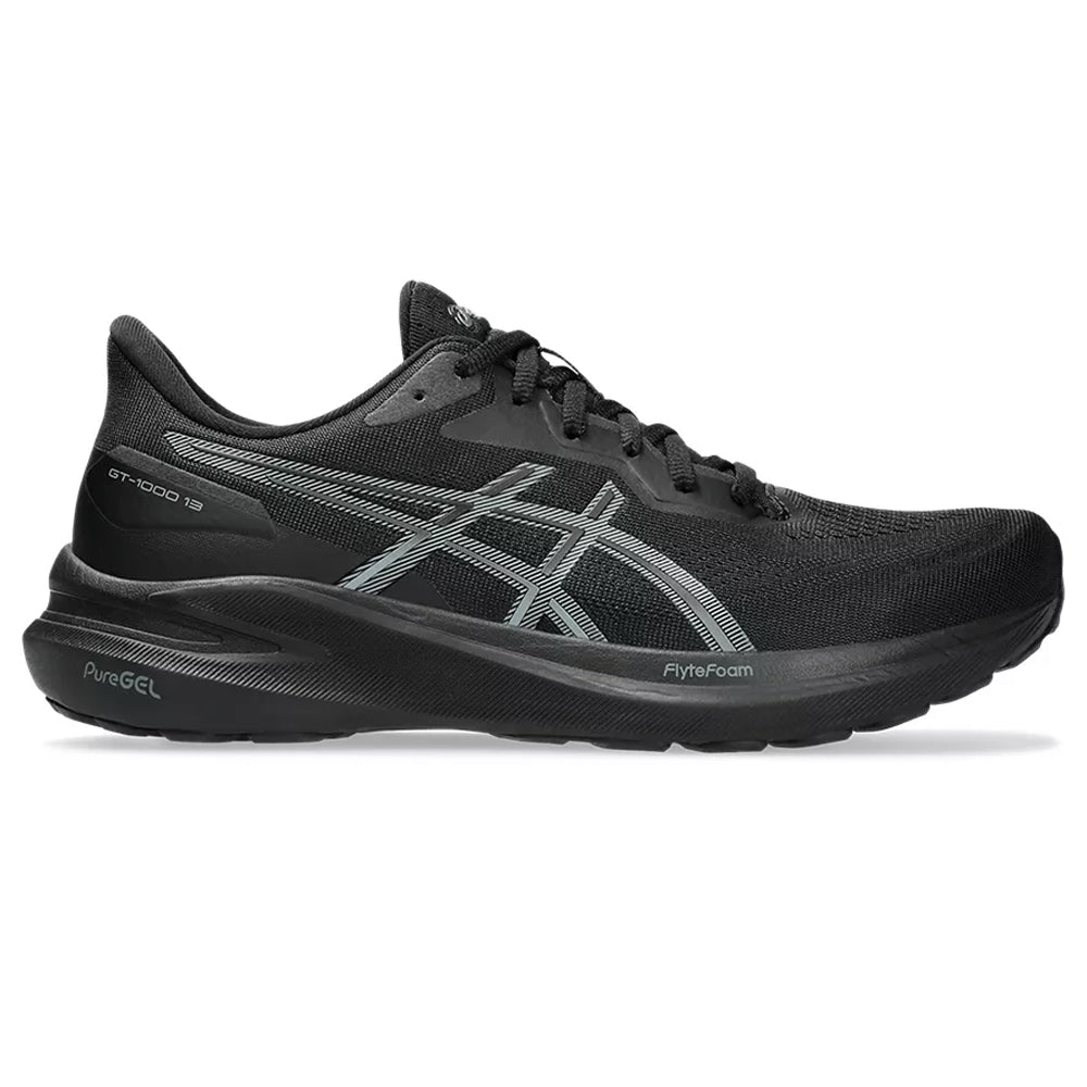 Men's Asics GT-1000 13, Black/Steel Grey, 10 D Medium