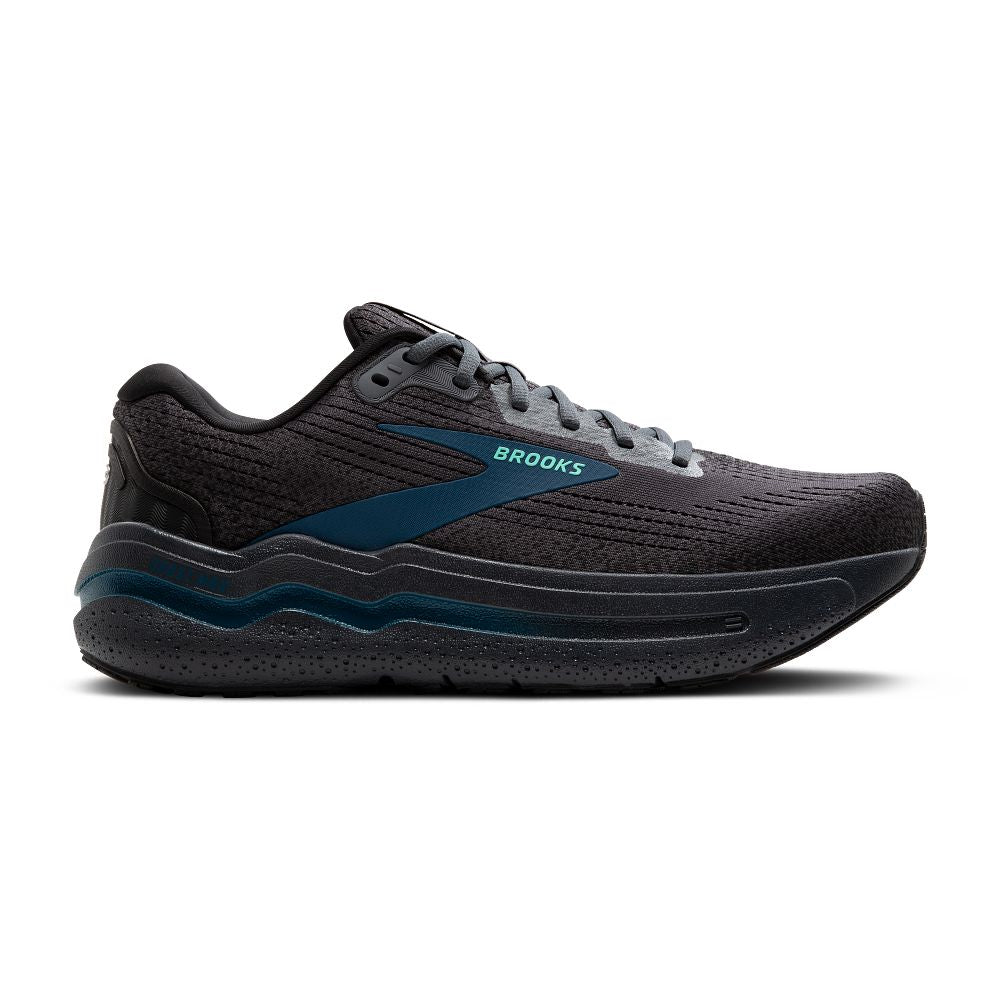 Men's Brooks Ghost Max 2, Ebony/Cockatoo/Blue Sapphire, 10.5 4E Extra Wide