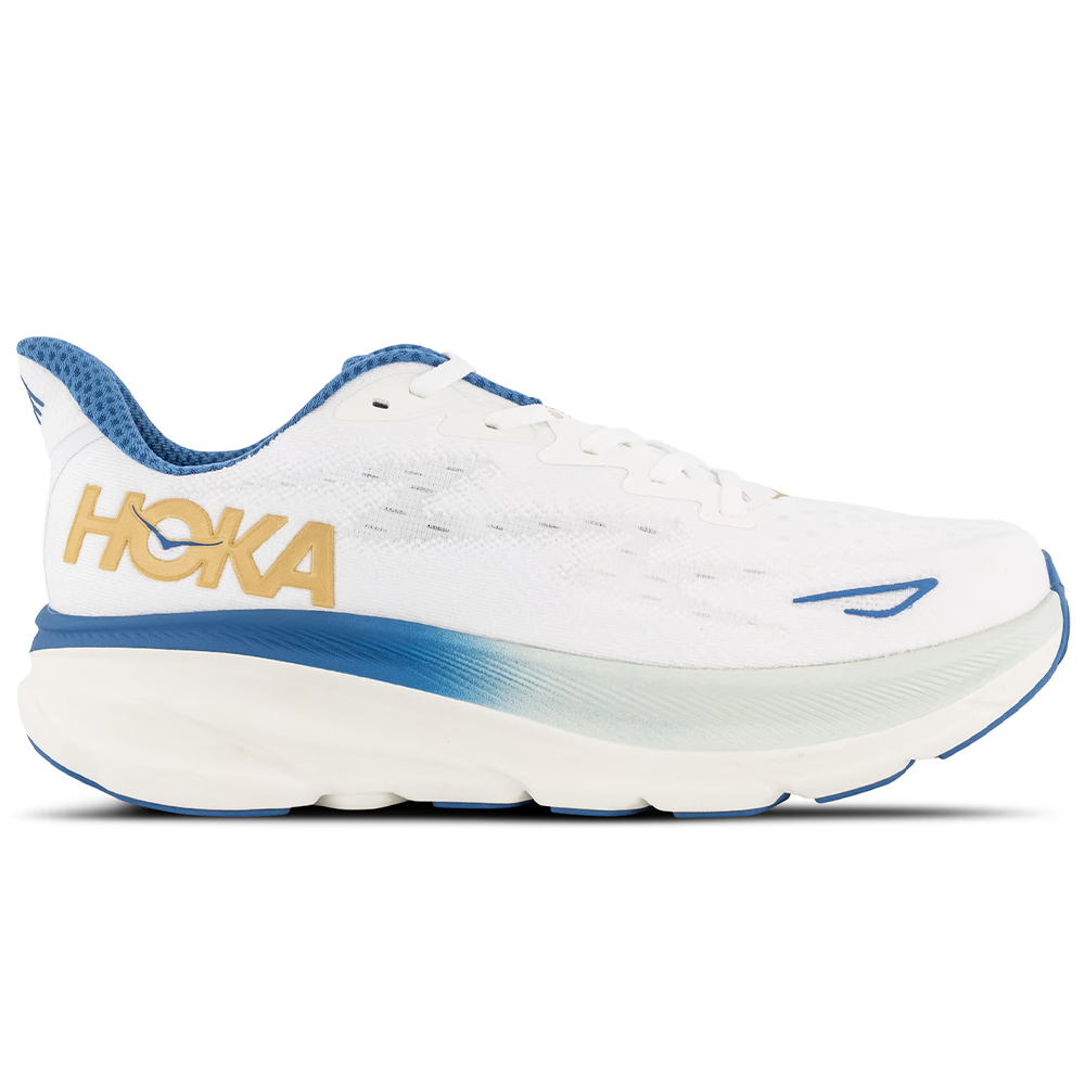 Men's Hoka Clifton 9, Frost/Gold, 8 D Medium