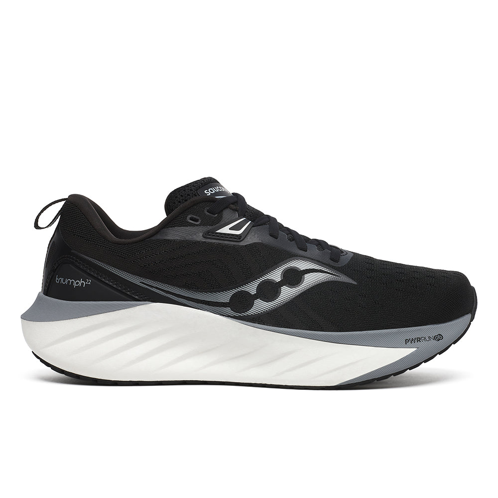 Men's Saucony Triumph 22, Black/White, 8.5 D Medium