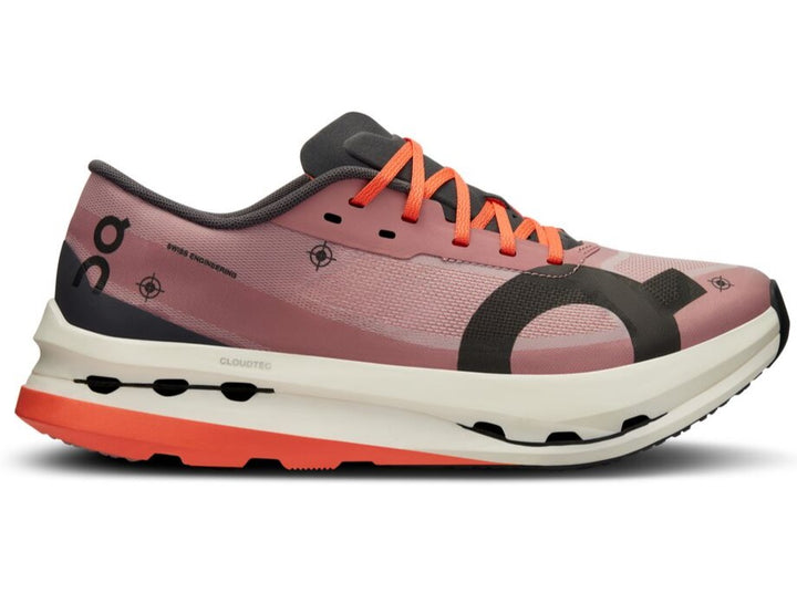 On Cloudboom Echo 3 Womens running shoes in Dustrose/Eclipse - side view on white background