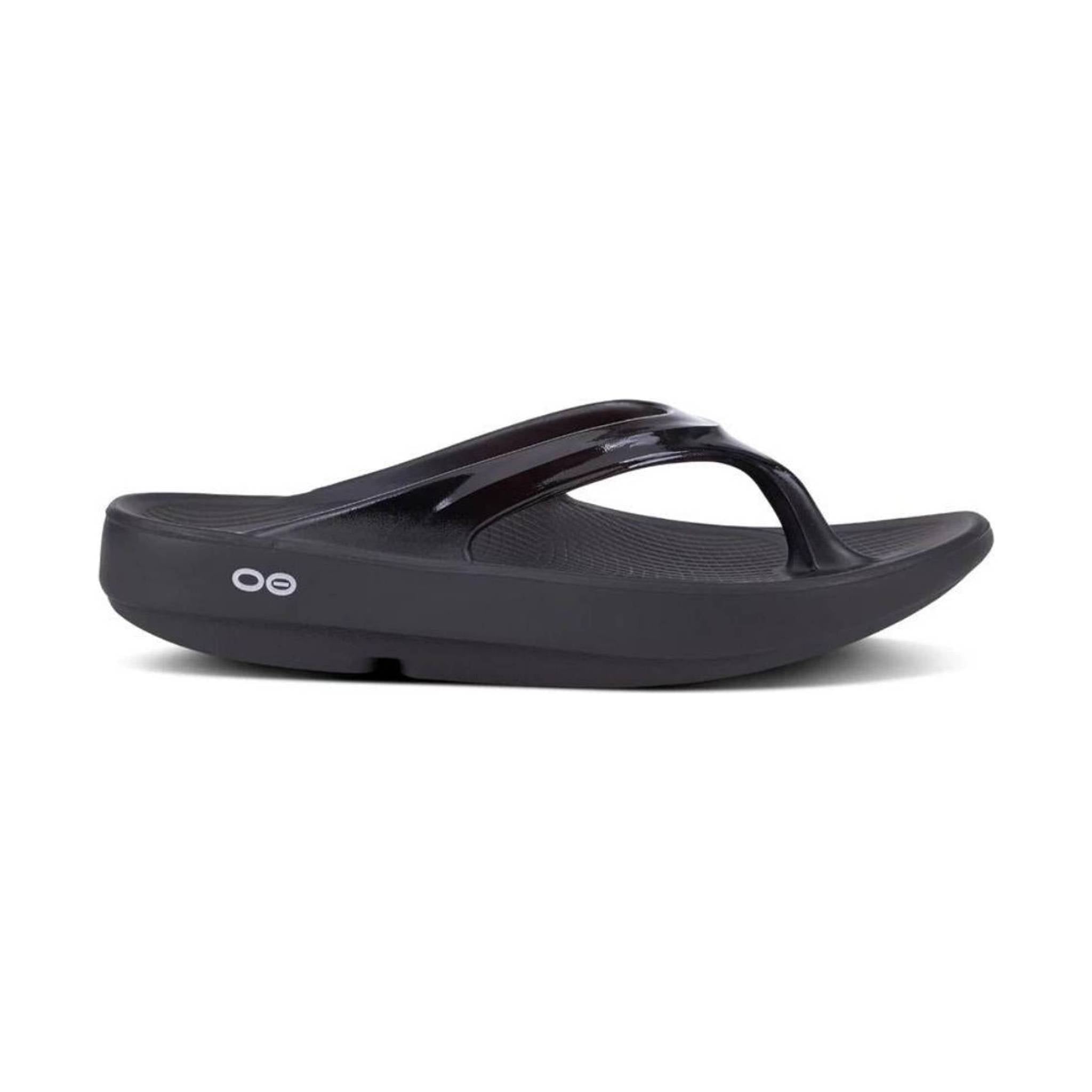 Women's OOFOS OOlala Sandal, Black, 9 B Medium
