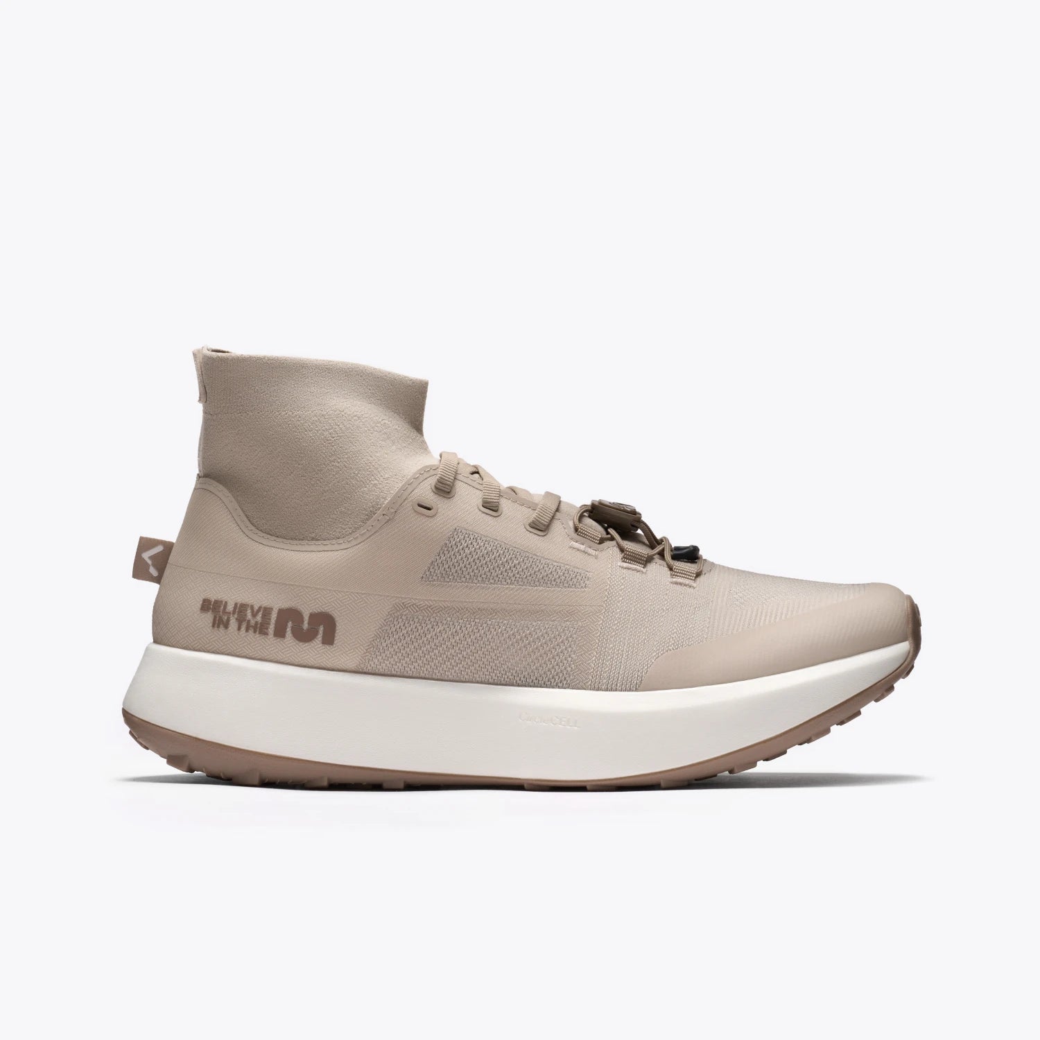 Side view on white background of Mens Mount To Coast BITR H1 running shoe in BITR, Medium (Regular) width