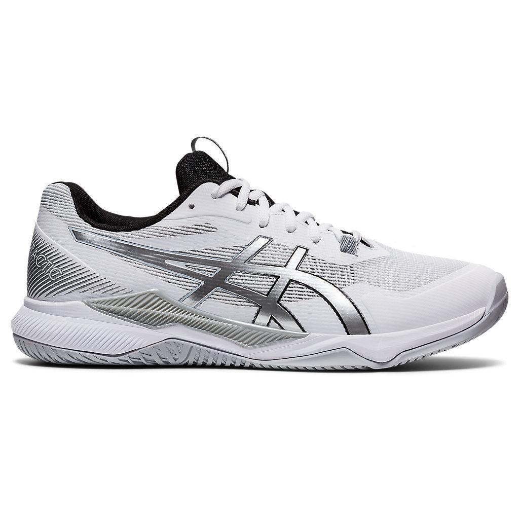 Men's Asics Gel-Tactic, White/Pure Silver, 12 D Medium