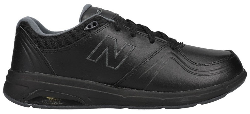 Side view on white background of Womens New Balance 813v1 running shoe in Black, Medium (Regular) width