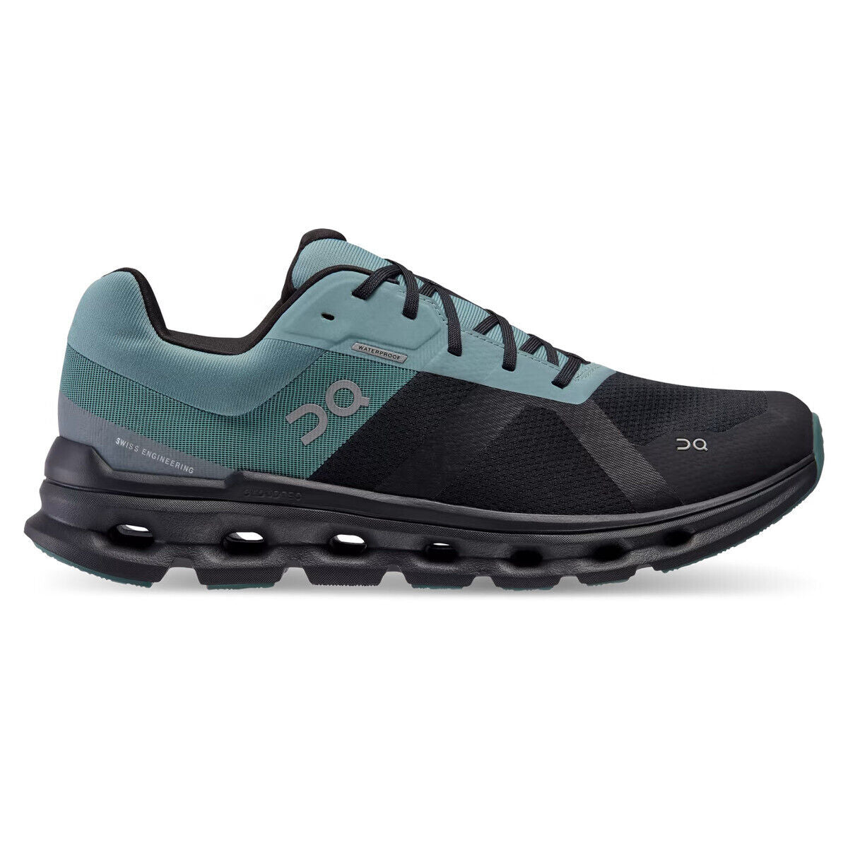 Men's On Cloudrunner Waterproof, Black/Tide, 10.5 D Medium