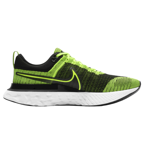 Men's Nike React Infinity Run Flyknit 2, Volt/Volt-Black, 9.5 D Medium