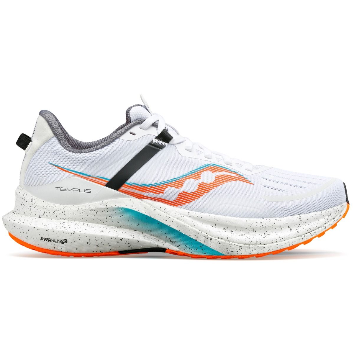 Men's Saucony Tempus, White/Vizi Orange, 11 D Medium
