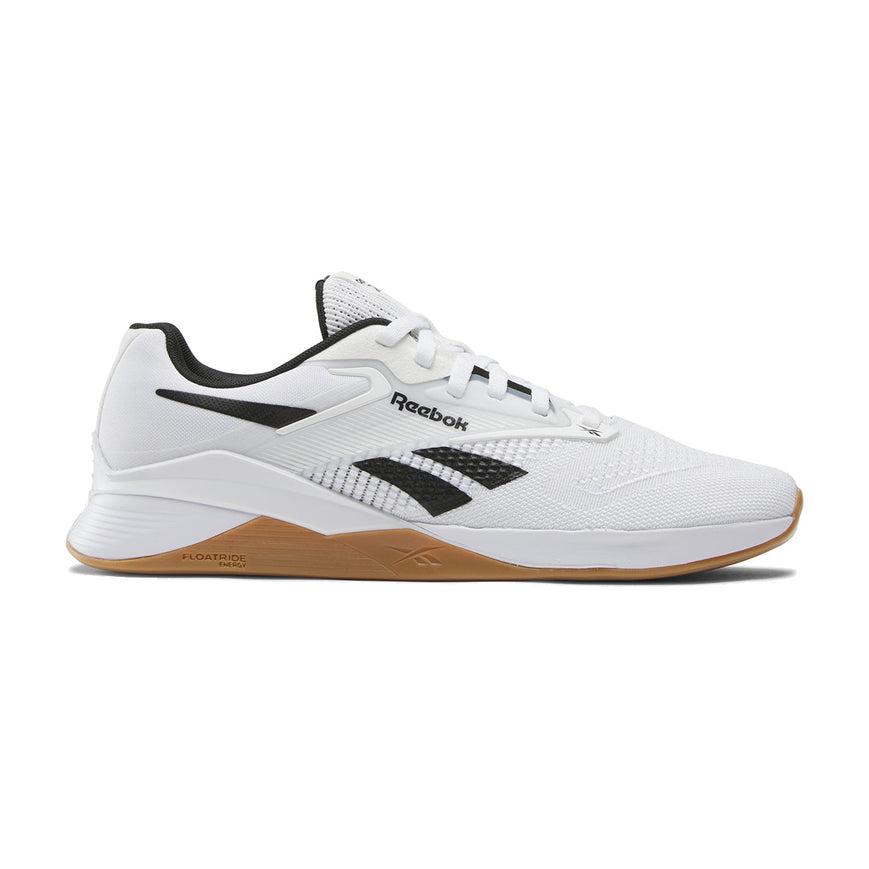 Women's Reebok Nano X4, Ftwr White/Black Gum, 9 B Medium