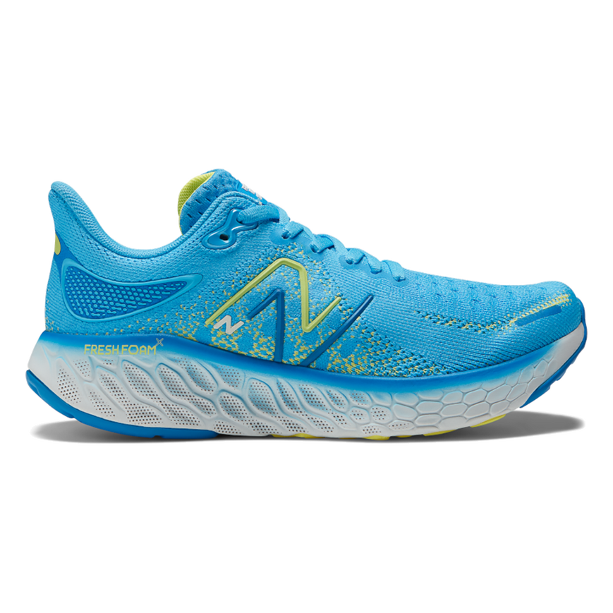 Women's New Balance Fresh Foam X 1080v12, Vibrant Sky/Lemonade/Serene Blue, 10 D Wide