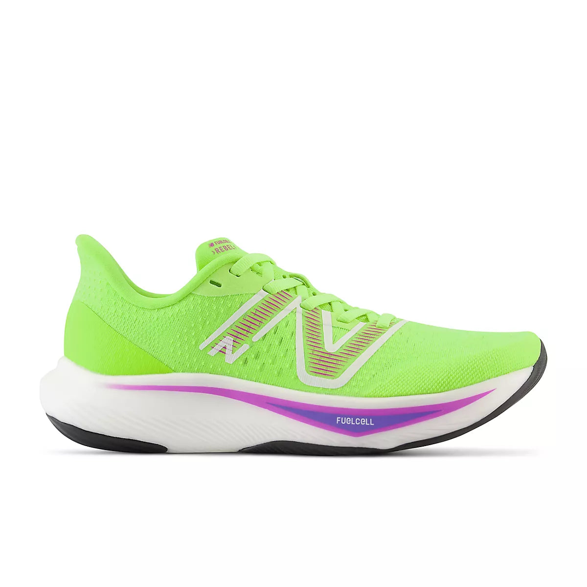 Women's New Balance FuelCell Rebel v3, Thirty Watt/Electric Indigo/Cosmic Rose, 6 B Medium