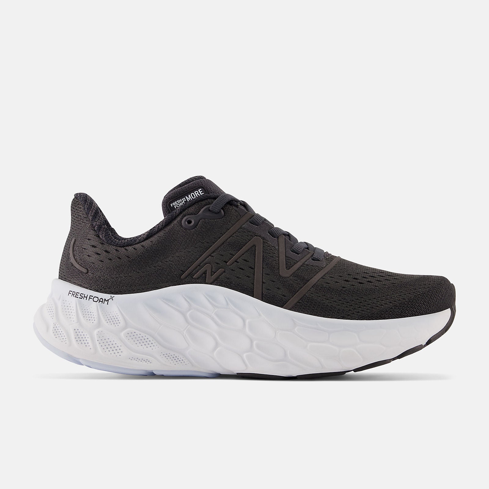 Women's New Balance Fresh Foam X More v4, Black/Starlight, 11 D Wide