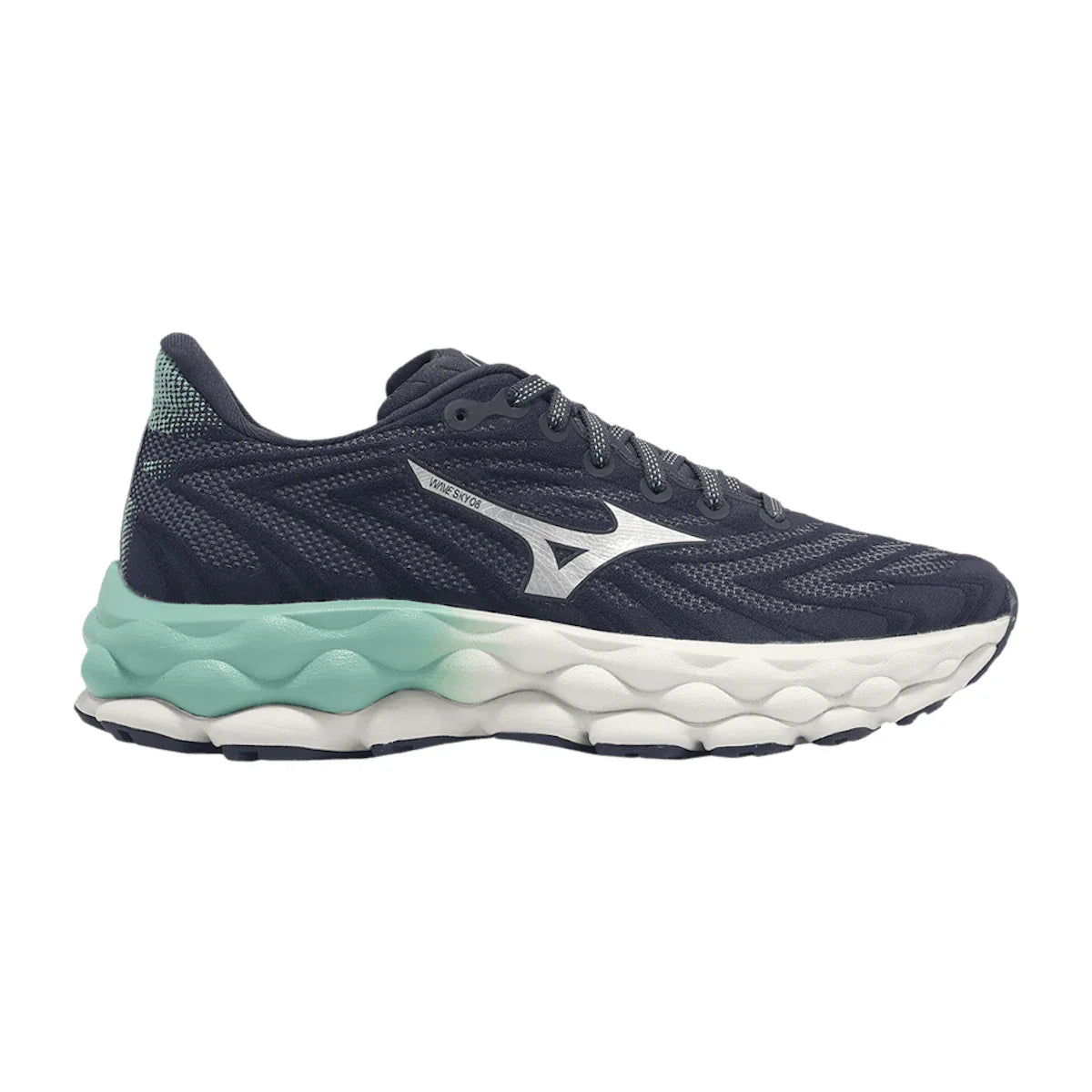 ナイトレイド スイムウエア Women's Mizuno Wave Sky 8, India Ink/Silver, 6.5 B Medium