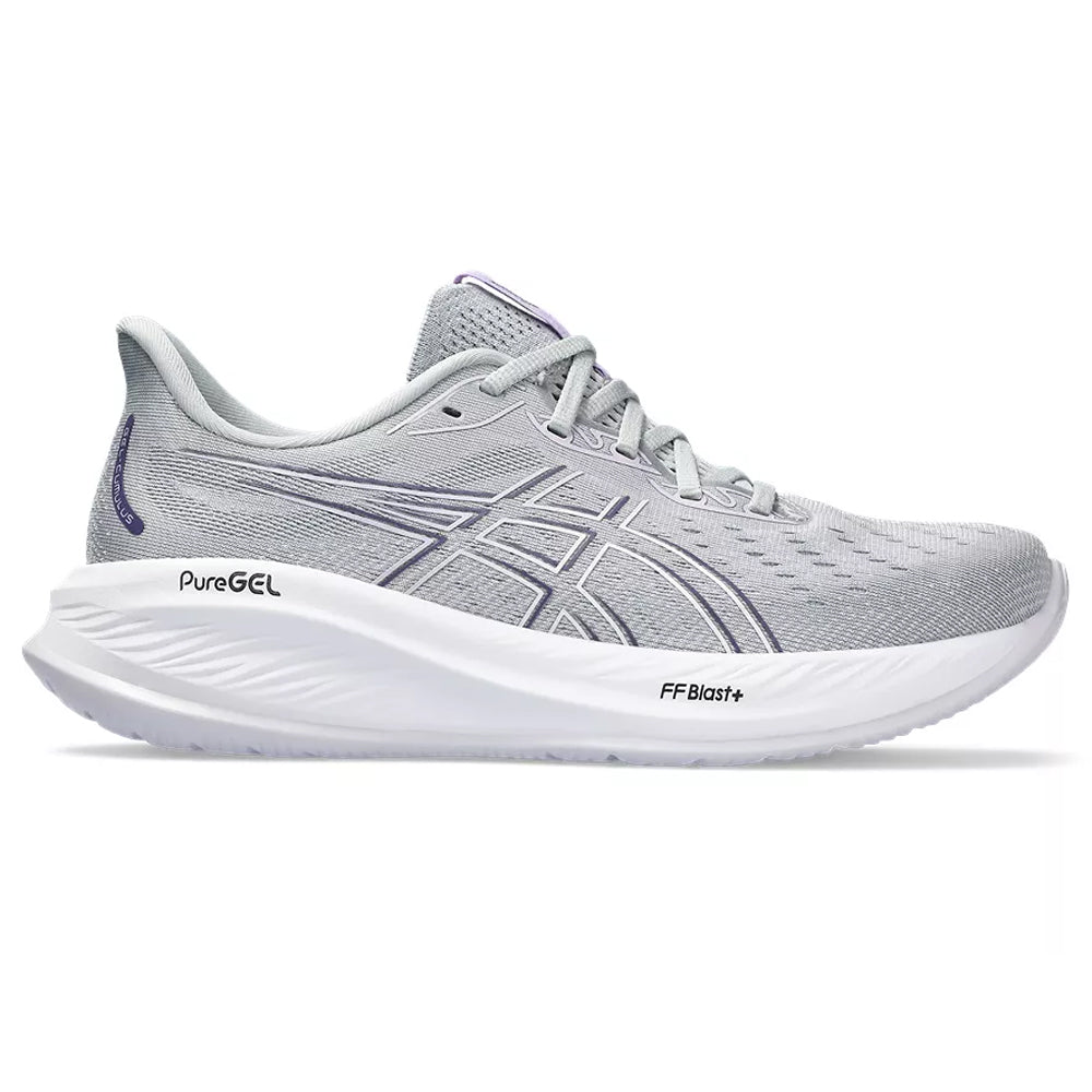 Women's Asics Gel-Cumulus 26, Piedmont Grey/White, 7 B Medium
