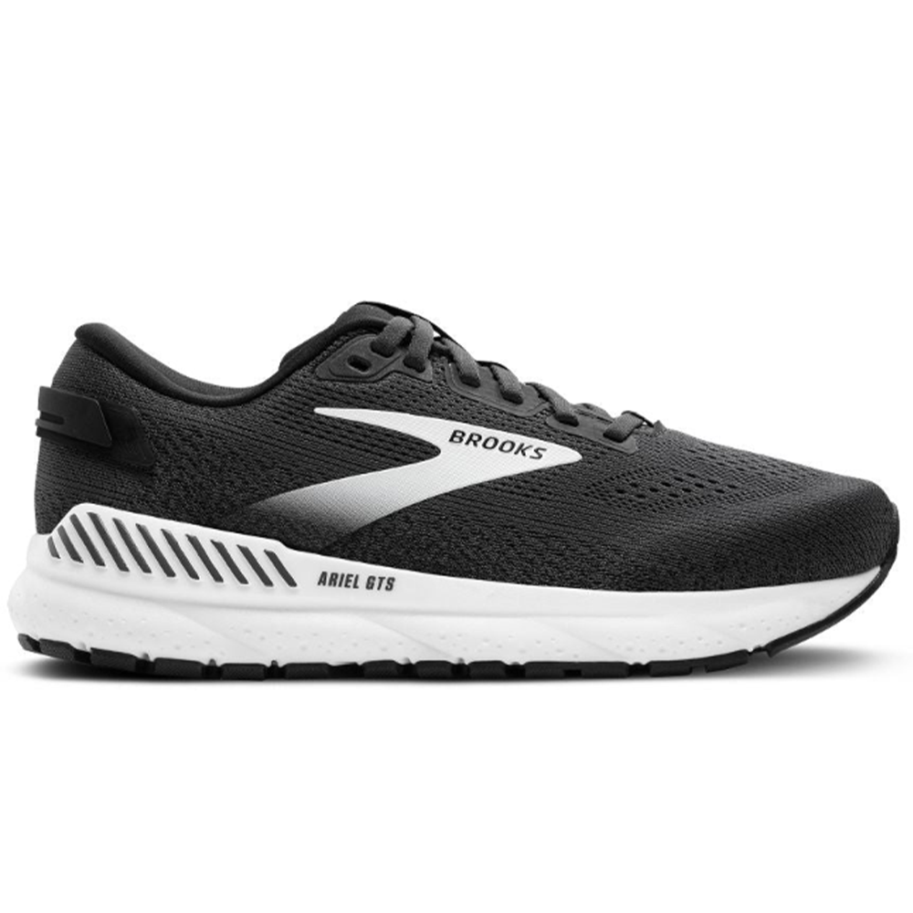 Women's Brooks Ariel GTS 24, Ebony/Black/White, 8.5 D Wide