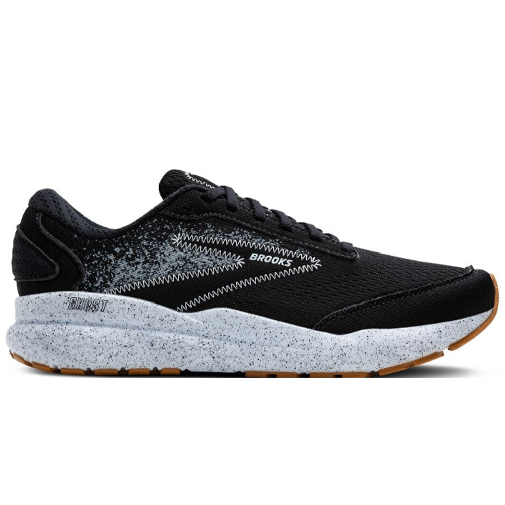 Women's Brooks Ghost 16, Black/Blackened Pearl/White, 8.5 B Medium