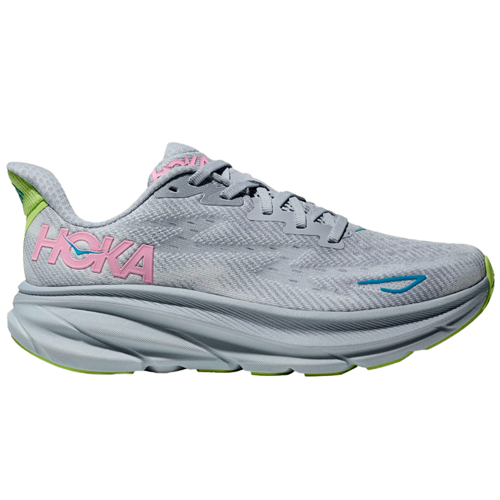 Women's Hoka Clifton 9, Gull/Sea Ice, 7.5 D Wide