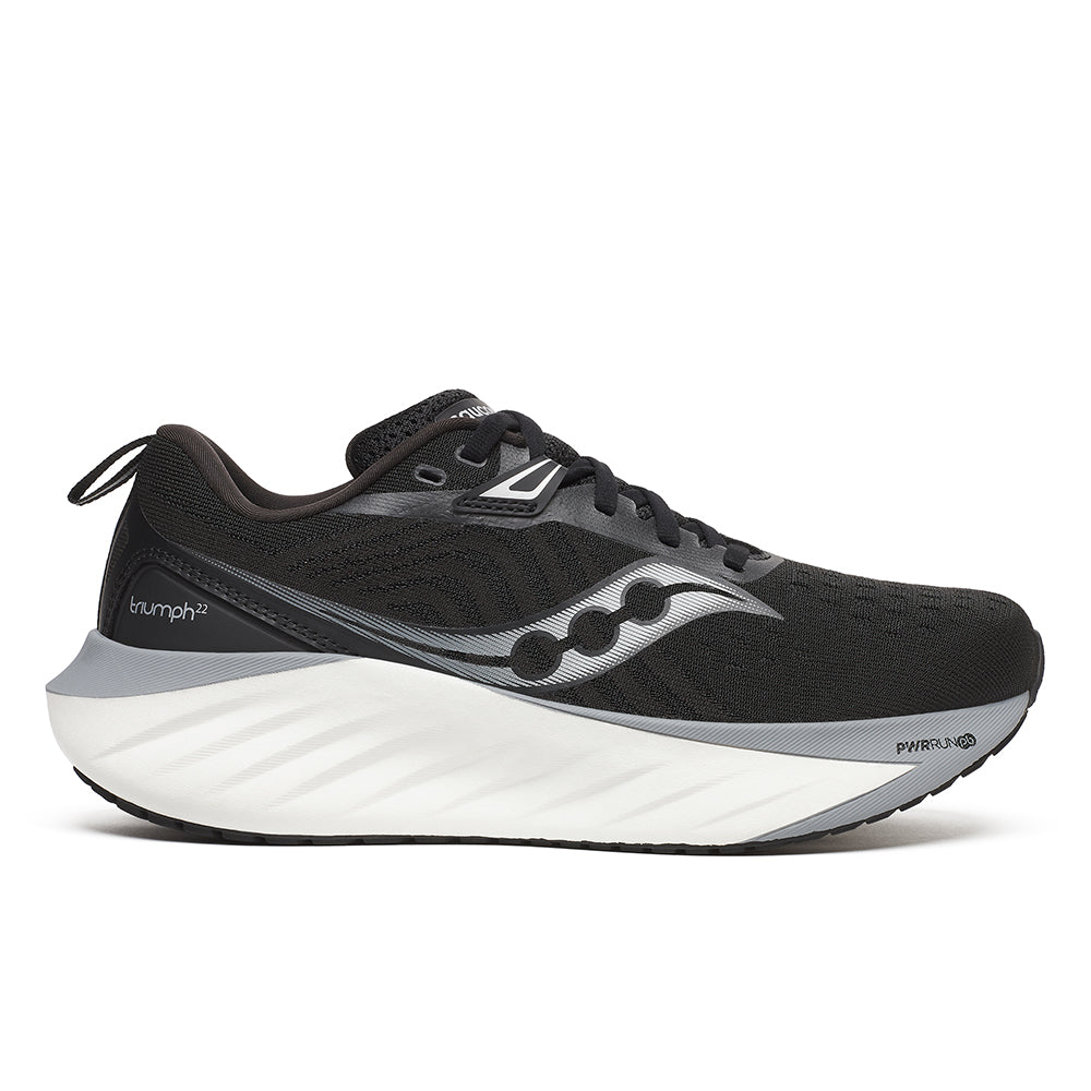 Women's Saucony Triumph 22, Black/White, 10 B Medium