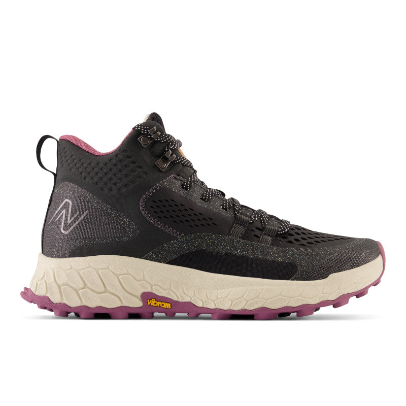 Women's New Balance Fresh Foam X Hierro V1 Mid, Black/Raisin, 10.5 B Medium