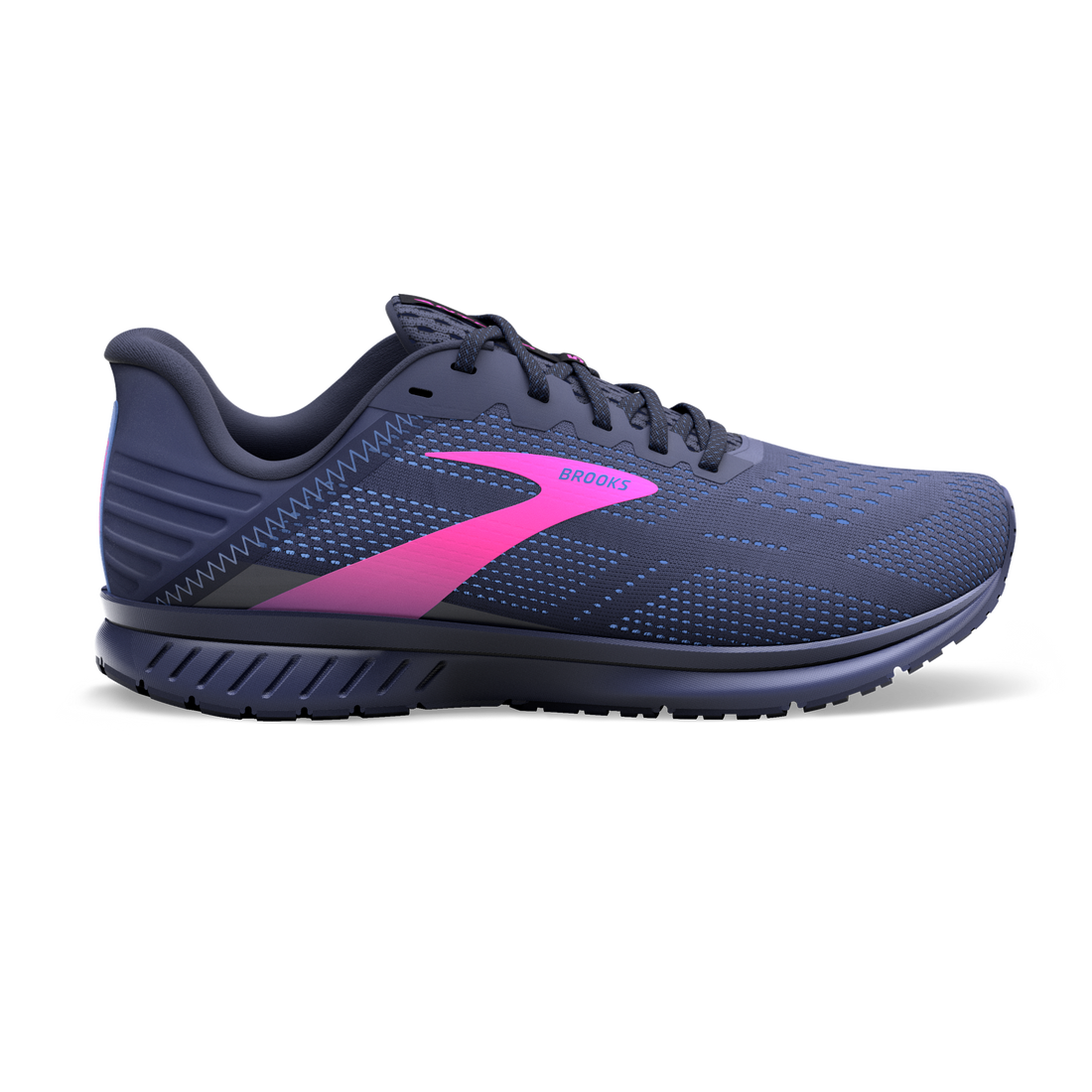 Women's Brooks Anthem 5, Peacoat/Amparo Blue/Pink, 9 B Medium