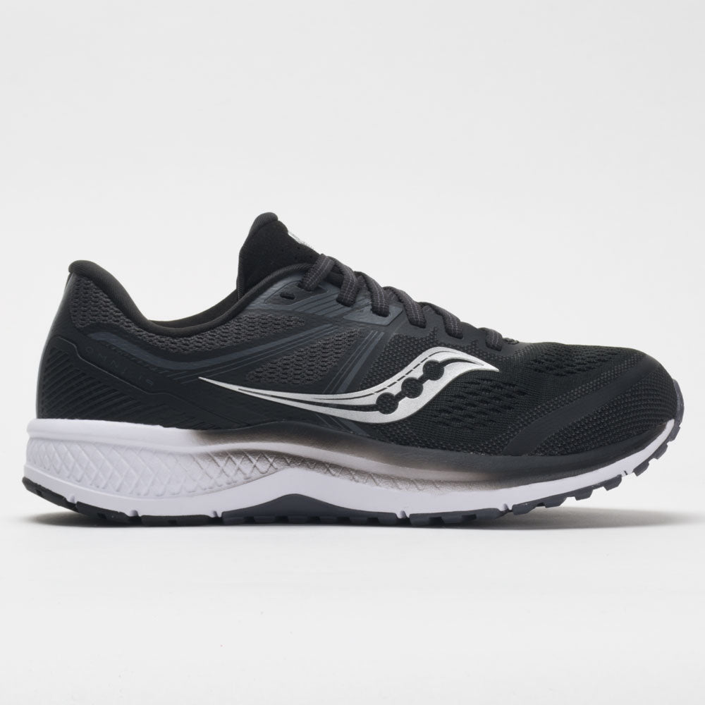 Women's Saucony Omni 19, Black/White, 7.5 B Medium