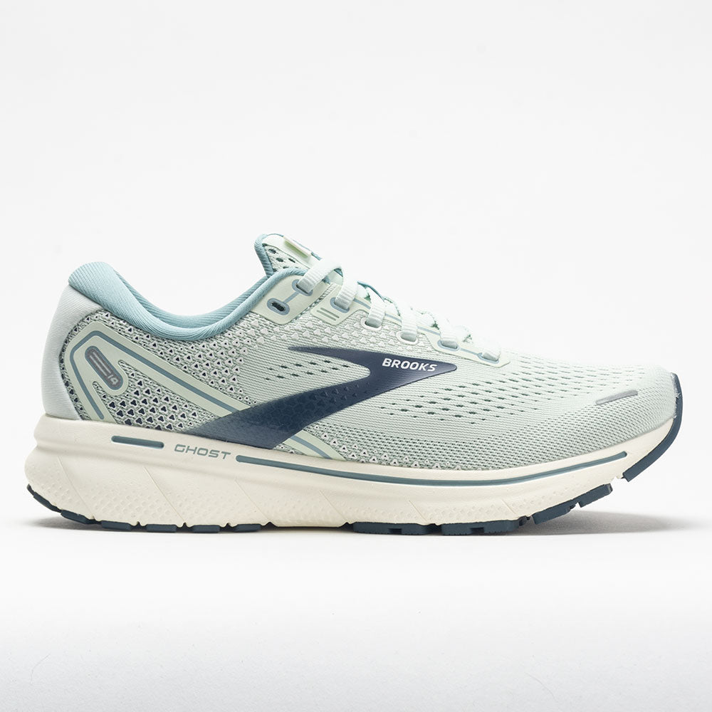 Women's Brooks Ghost 14, Aqua Glass/Whisper White/Navy, 10 B Medium