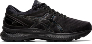 Men's Asics Gel-Nimbus 22, Black/Black, 6 D Medium