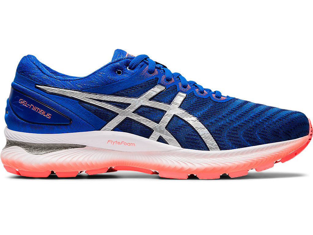 Men's Asics Gel-Nimbus 22, Tuna Blue/Pure Silver, 11 D Medium